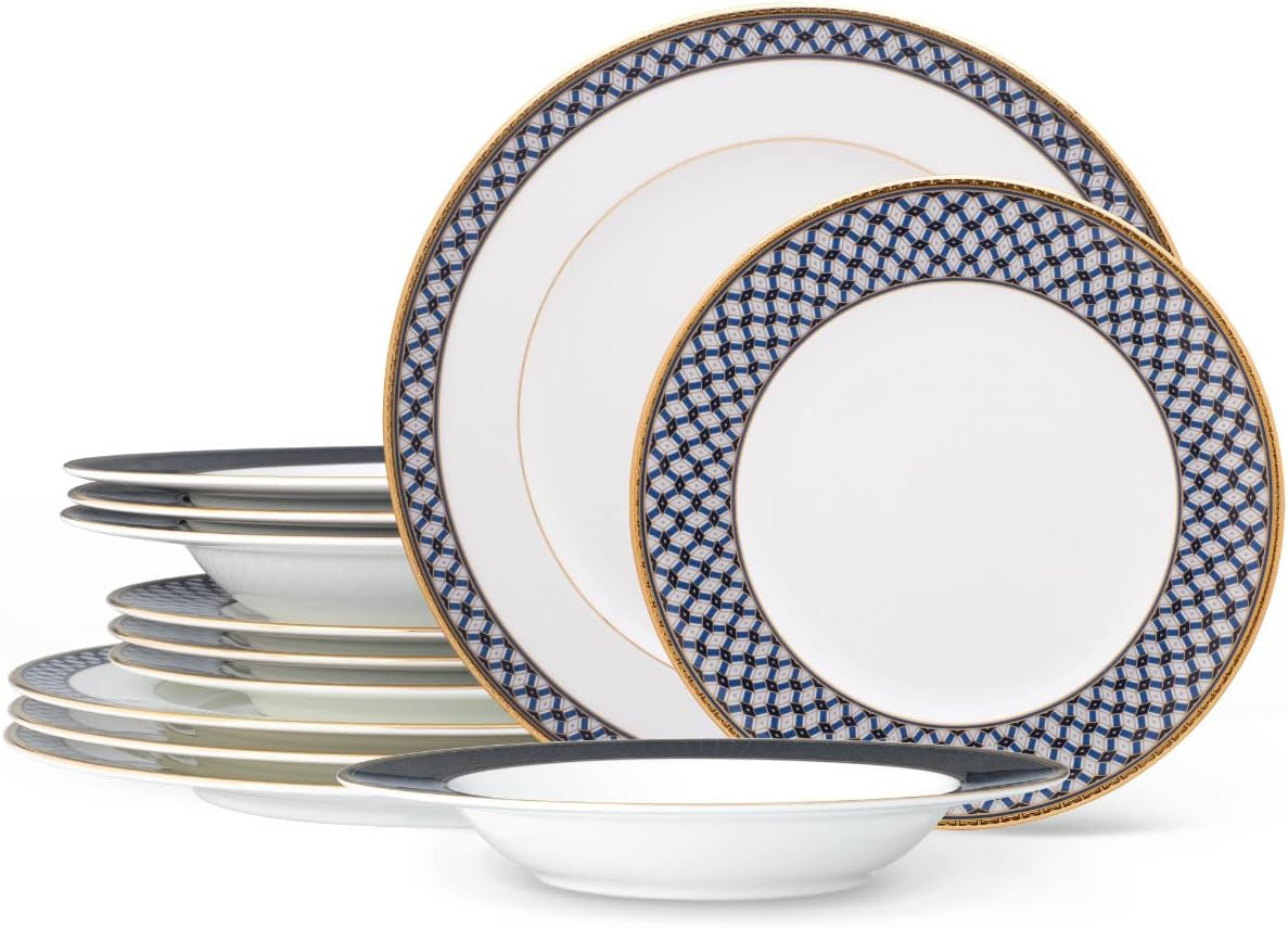 Blueshire 12-Piece Dinnerware Set for 4 – Elegant Dining Experience