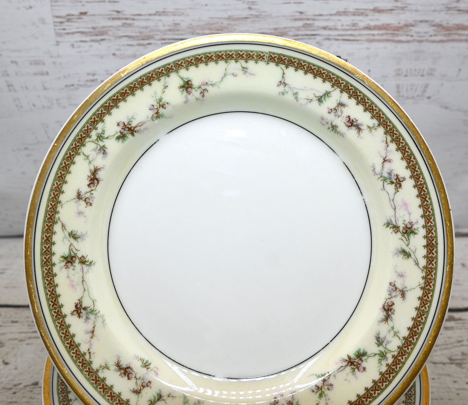 Haviland France Limoges Gold Trim Bread 6″ Plate Set of 8