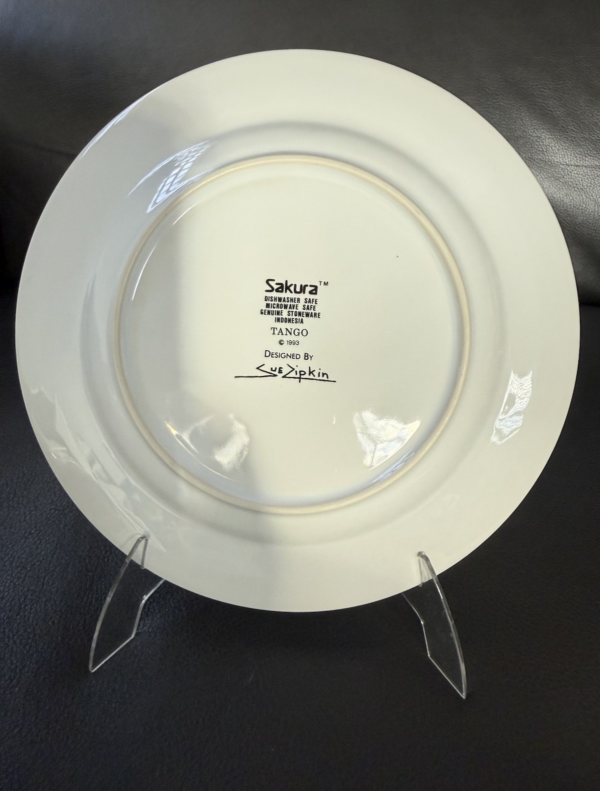 4-Sakura”Tango” #993 By Sue Zipkin Salad/Dessert Plates Art Deco Style 1993-1994