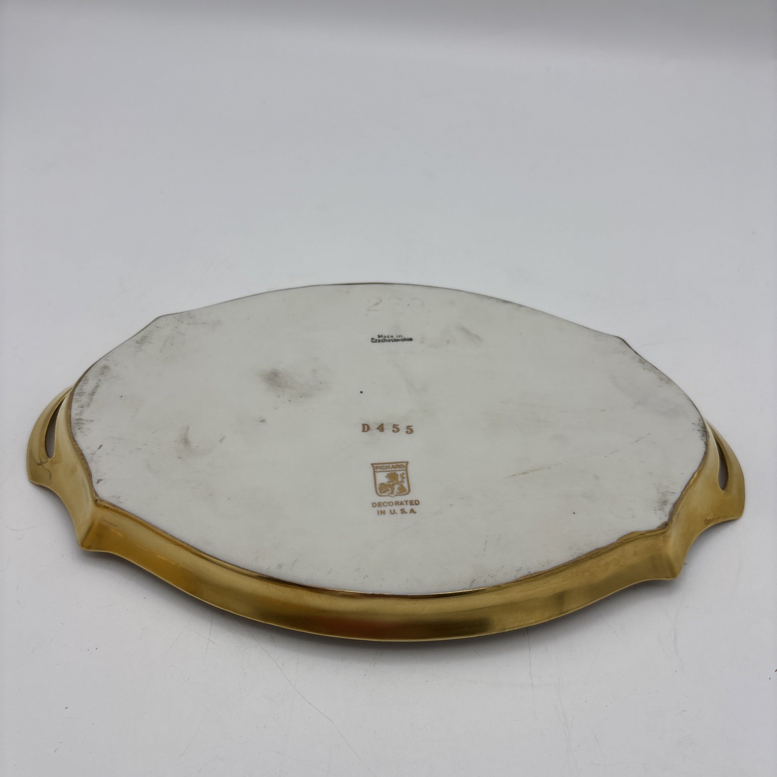 Pickard Gold Tray D455 Czechoslovakia
