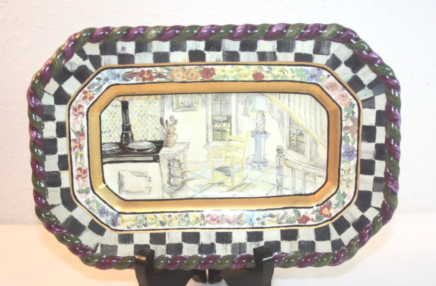 MacKenzie Childs Ltd. – MacLachlan Second Edition – Salad Plate 8 1/4″ x 5 1/2″