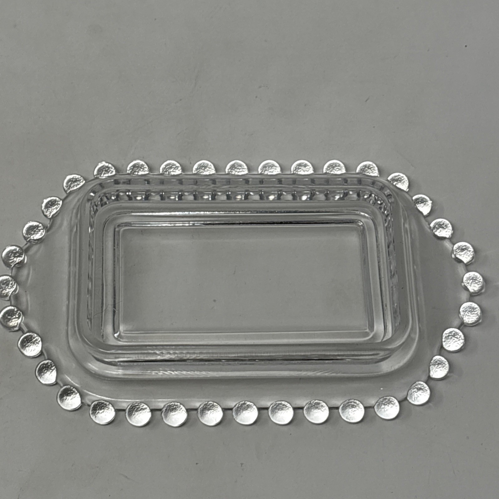 Vintage Imperial Candlewick California Short Butter Dish 6 1/2”