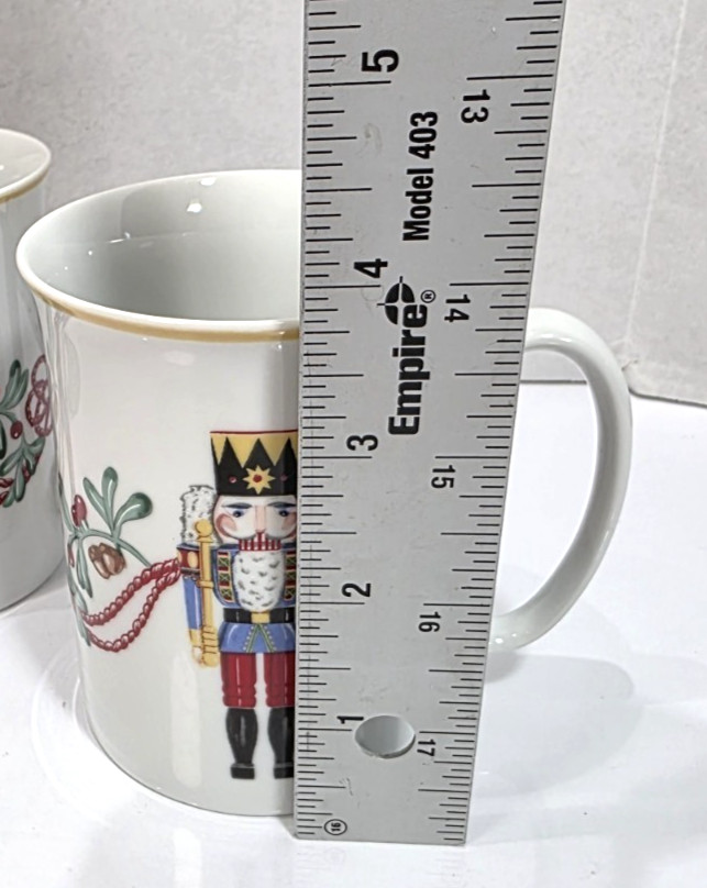 Block Spal Whimsy Christmas Coffee Cups Nutcracker PORTUGAL 1992 Set of 6