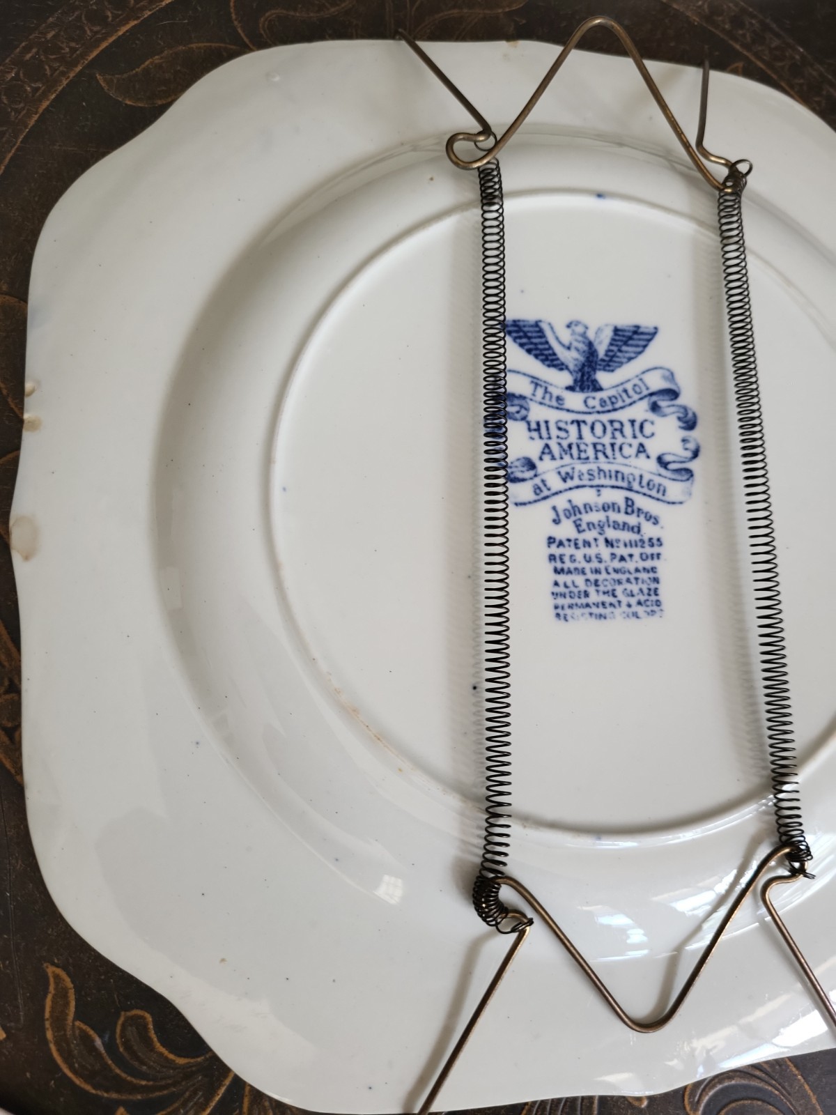 Johnson Bros Historic America Blue New York/Boston/Washington Plates Lot Of 6