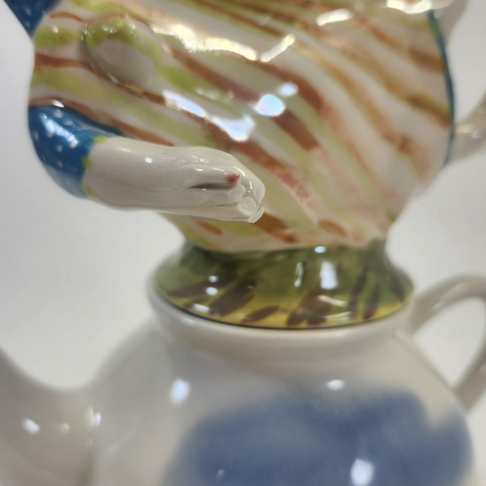 Julia Kirillova Teapot Signed 1997 Russian Studio Pottery Figural Art Whimsical