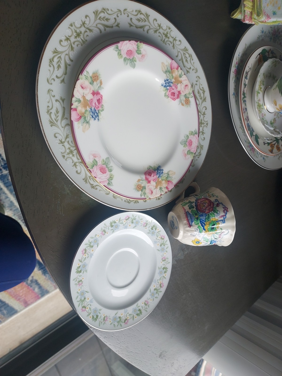 6 Garden Party Place Settings Mismatched 4 Pc Floral Botanical Vtg China Napkins