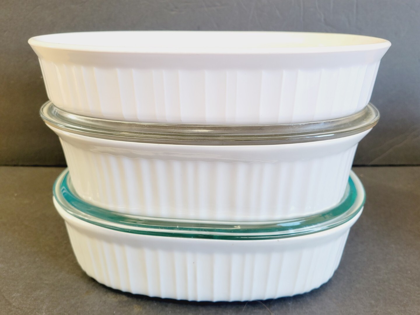Corning Ware French White 7 Piece Set EXC