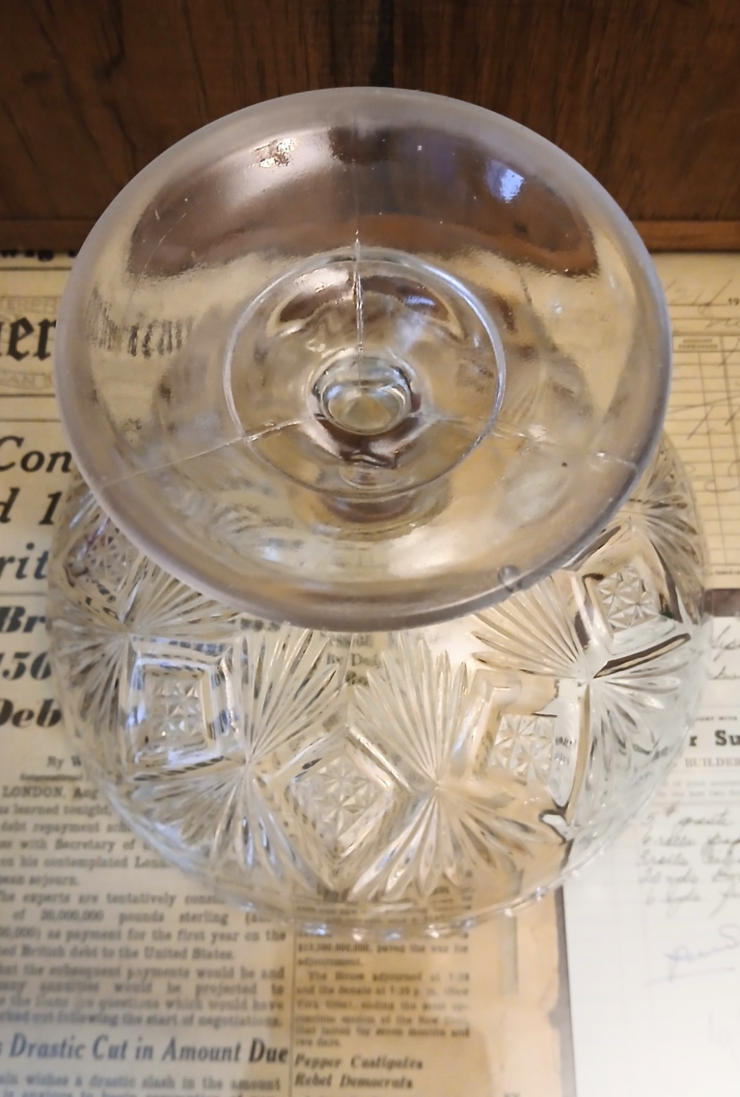EAPG Bryce Higbee Glass Co Sheaf & Diamond (Melrose) Compote circa 1905 PERFECT!