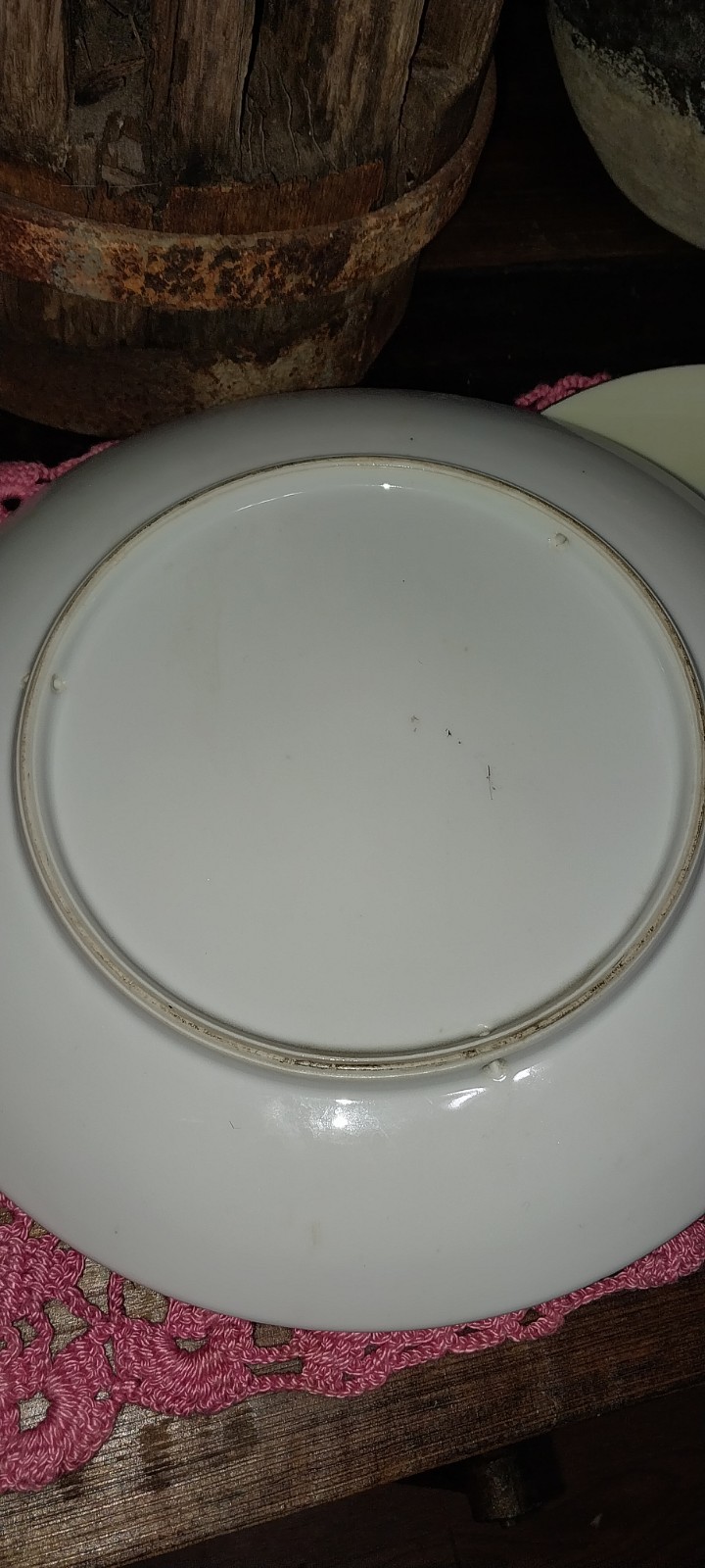 Vintage Pair 9 1/4” Hand Painted Roses Floral Signed Dinner Plates Wall Hanging