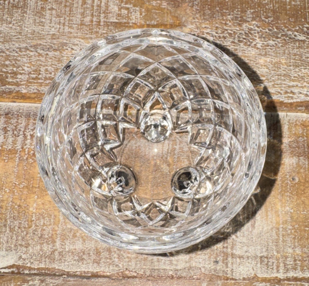 Vintage Pineapple Footed Crystal Candy Dish Bottom ONLY – Diameter 3.5 in