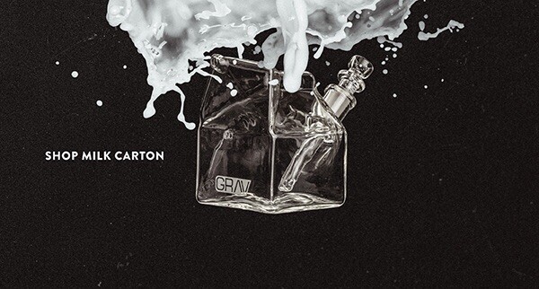 GRAV Milk Carton Bubbler w/ 14mm Cup Bowl
