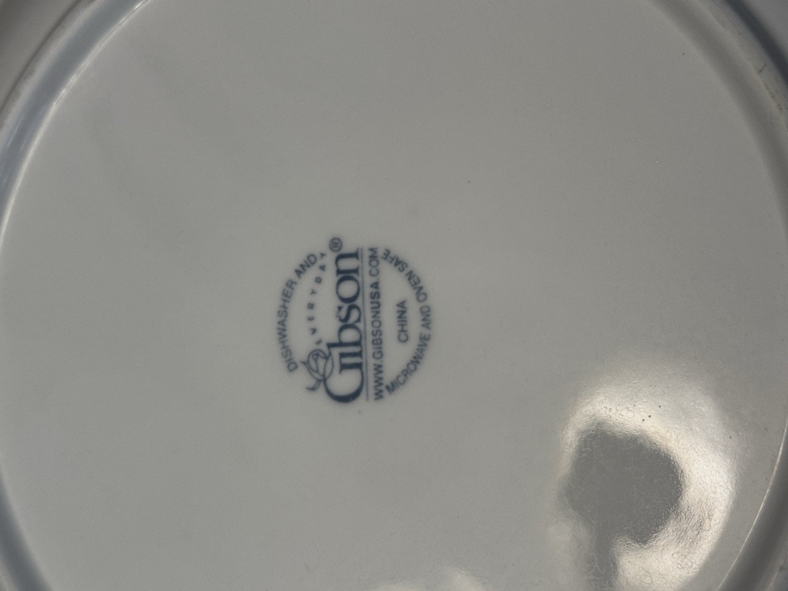 Set Of 6 Claremont by Gibson White Ribbed Dinner Plates