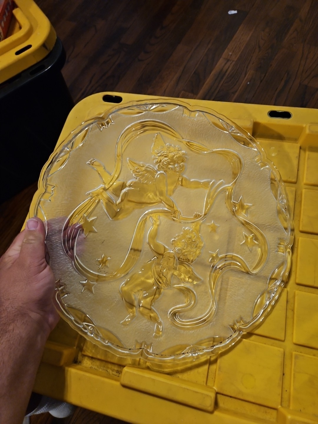 Mikasa Cherubs Serving Platter 15 Inch Angel Clear