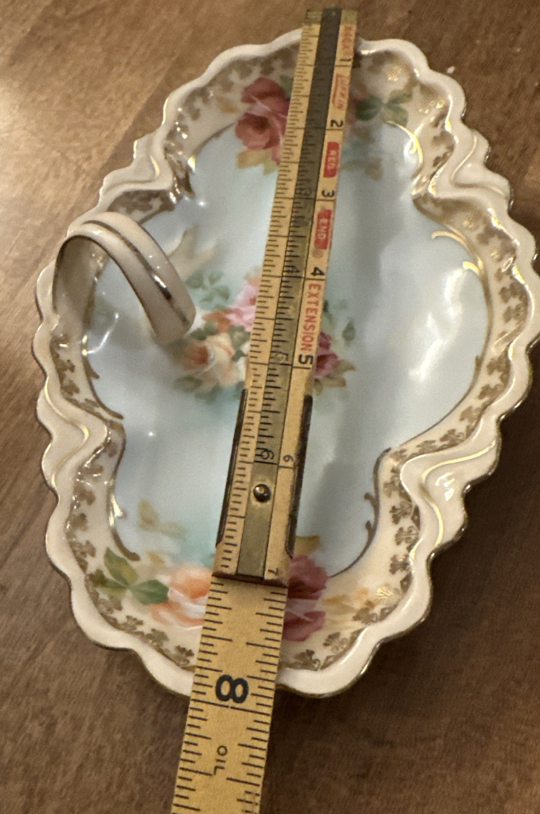 Antique Porcelain Serving Dish RS Prussia 8×5″ Decorative handle