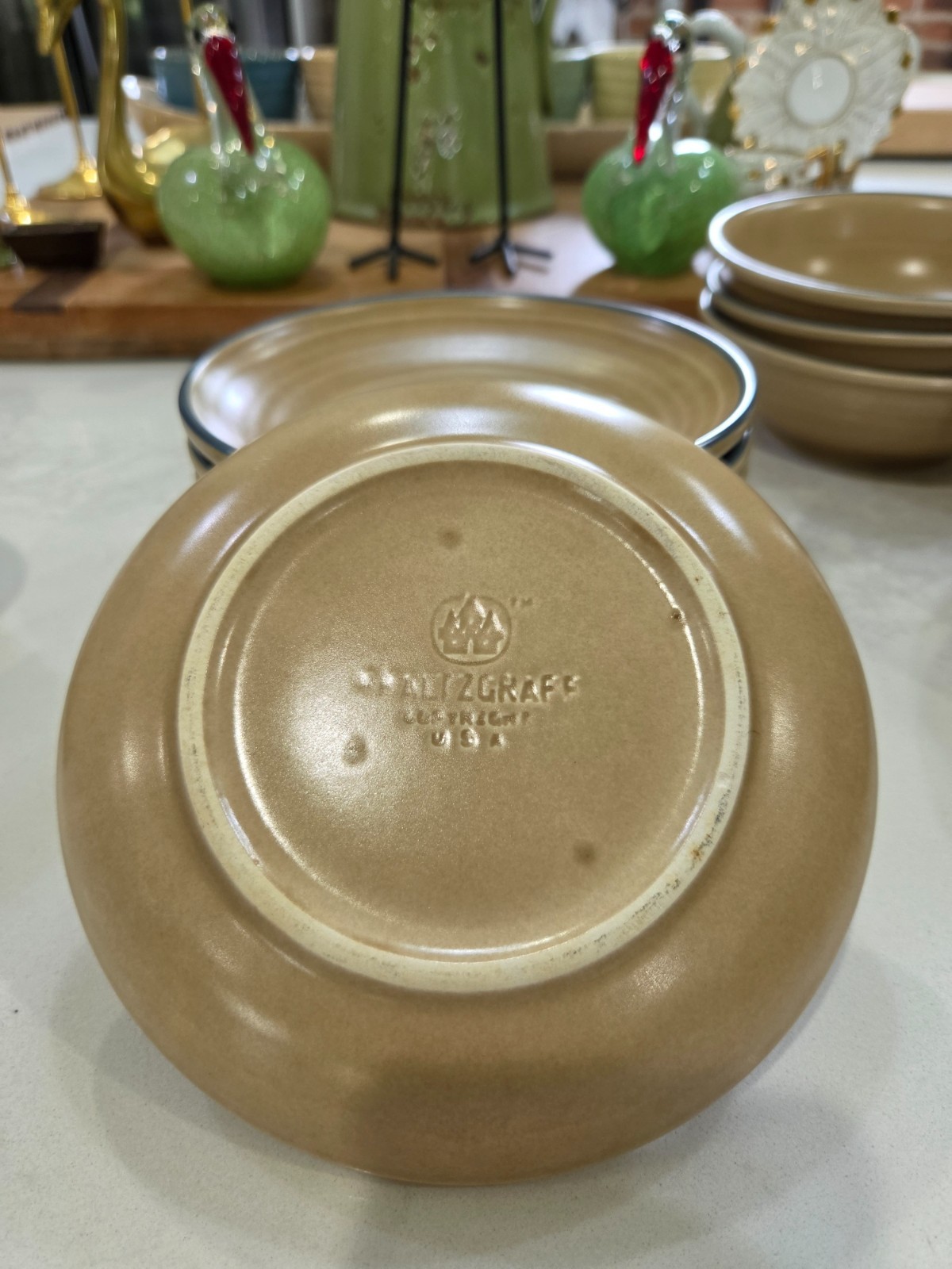 Vintage Build or Replace Set of Pfaltzgraff Folk Art Stoneware Dinnerware
