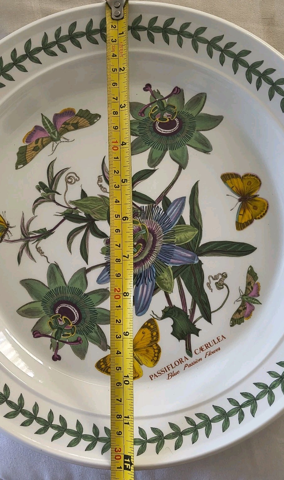Portmeirion 12″ Serving Platter Botanical Garden Passion Flowers 1972