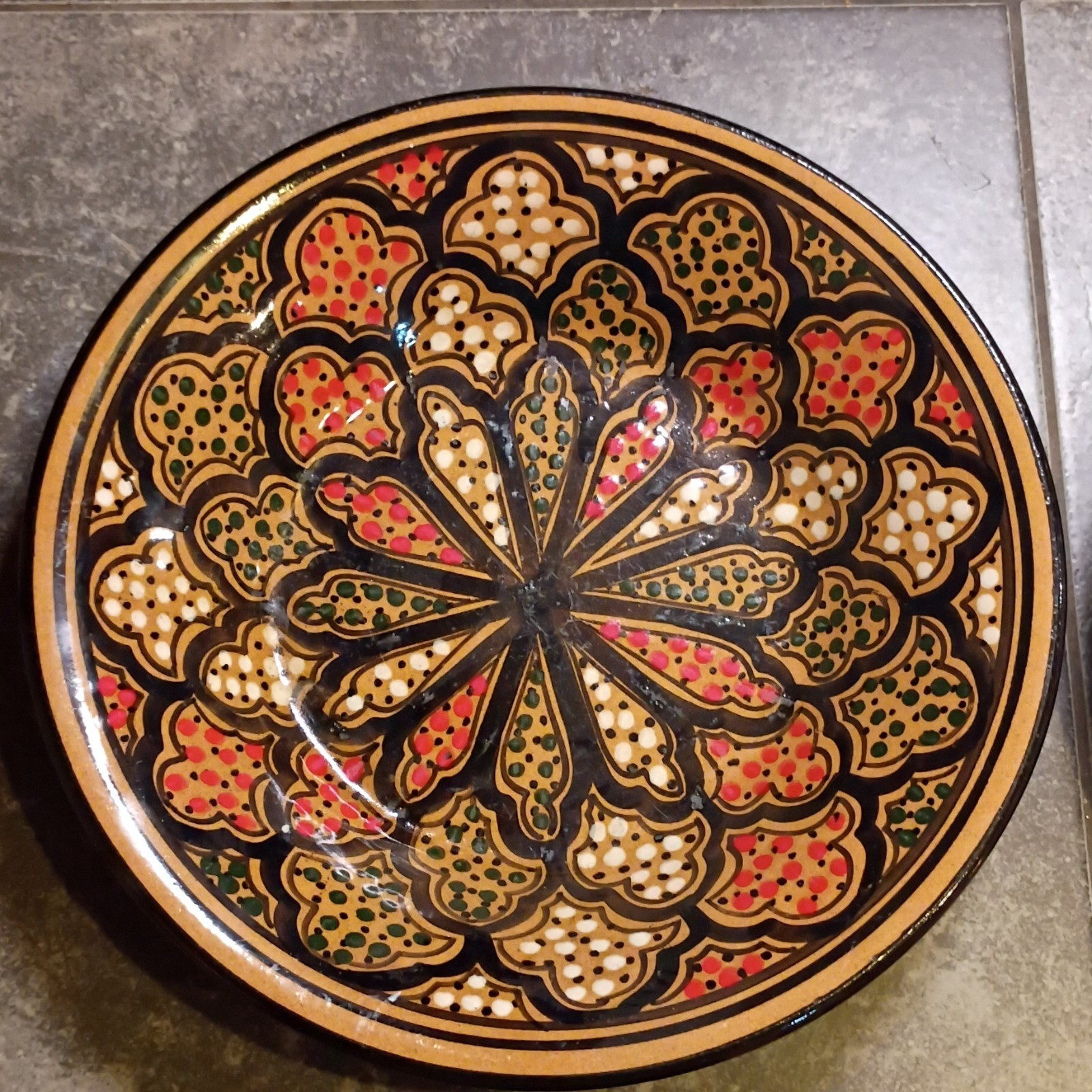 2 Tunisian Le Souk Ceramic Decorative Hand Painted 9 In. Bowls