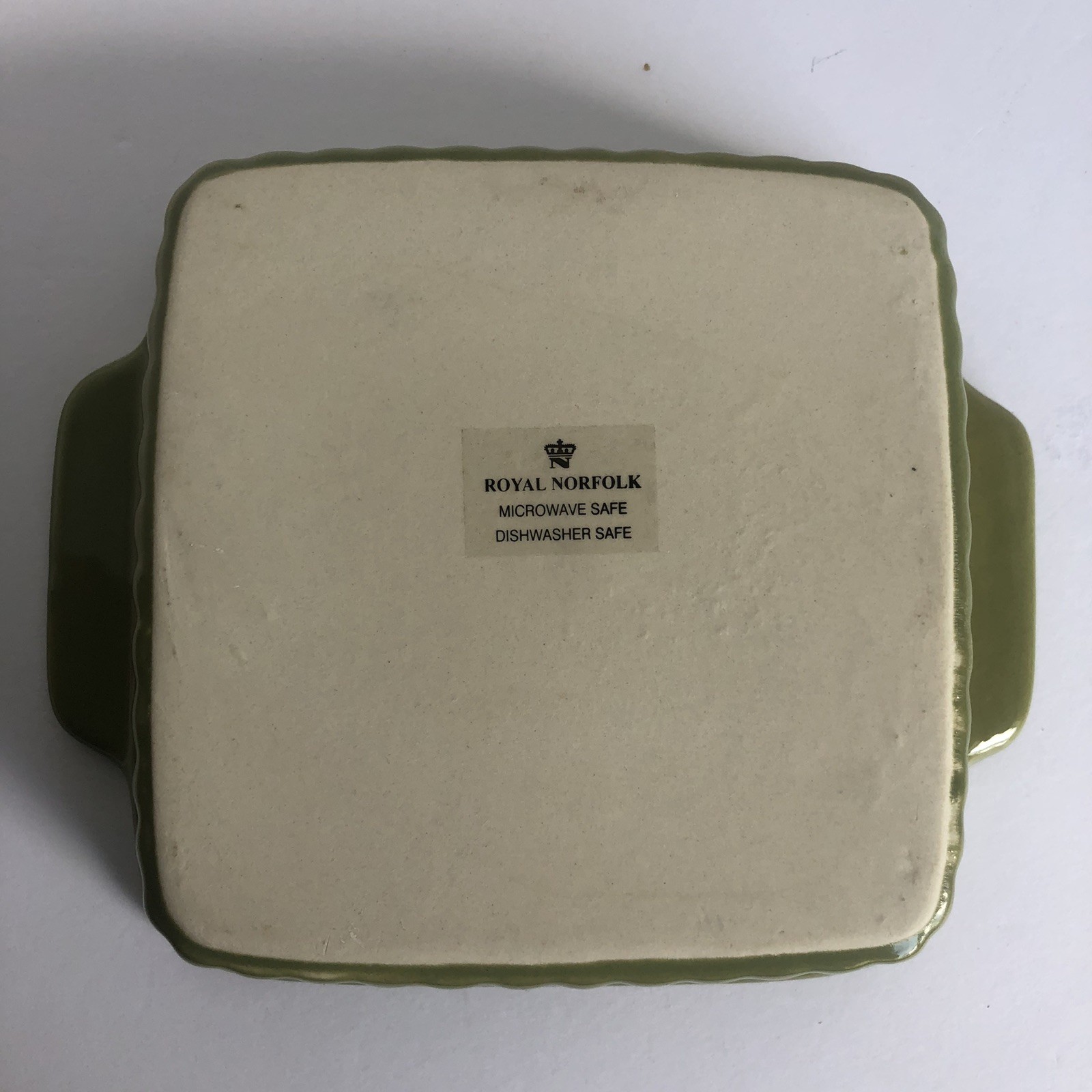 Royal Norfolk Olive Green Ceramic Dish Serving Set 7 Pieces Look New
