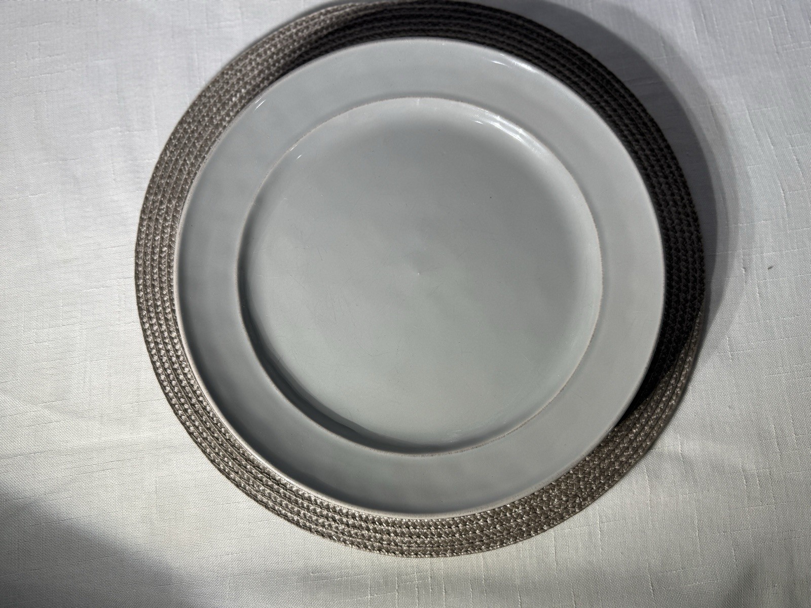 Pottery Barn Cambria Gray Stoneware Set 3 Dinner Plates Lunch/salad Plate + Mugs