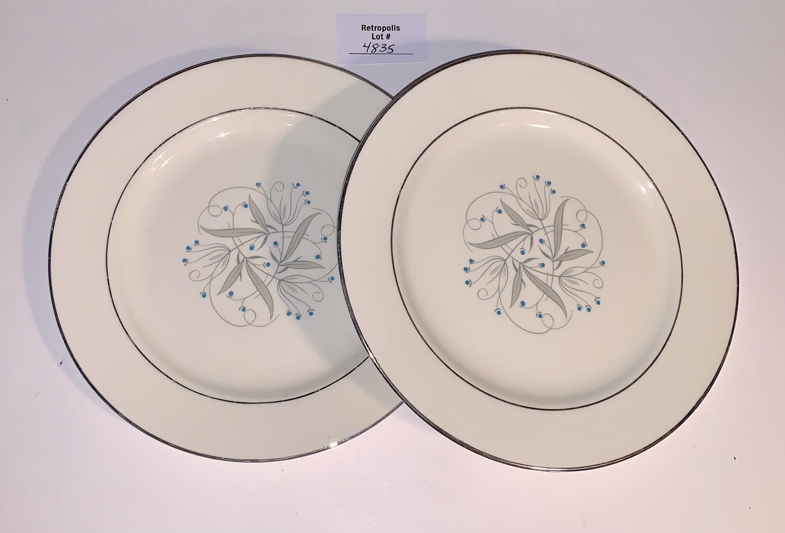Pair of Homer Laughlin Celeste Salad Plates 7.25″ Vintage
