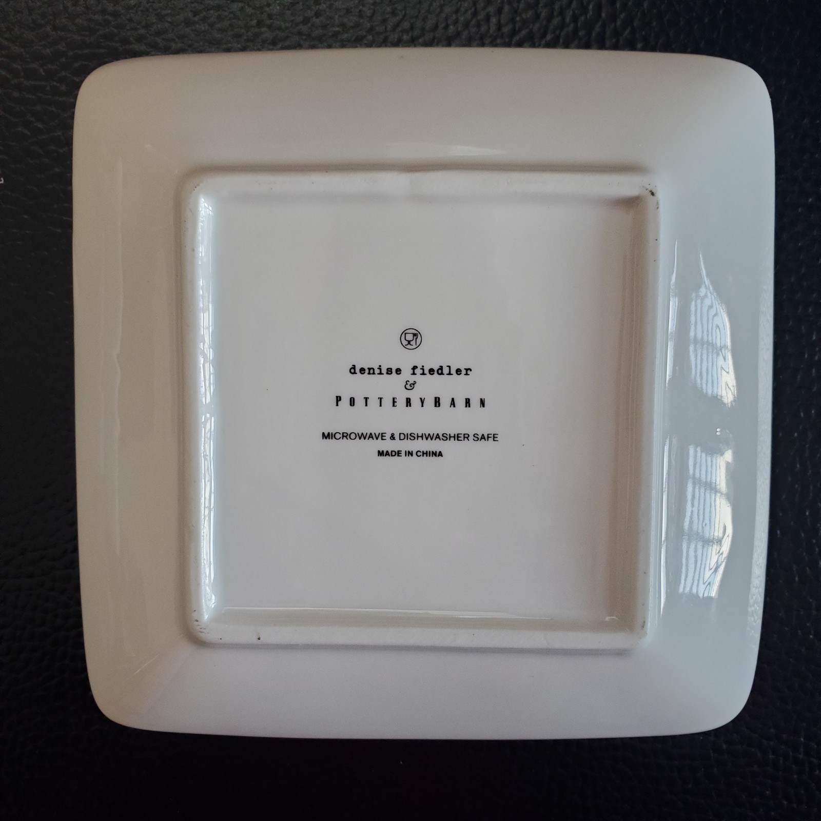 Pottery Barn Denise Fiedler Dachshund Present Square Dish 5 1/2 Inches