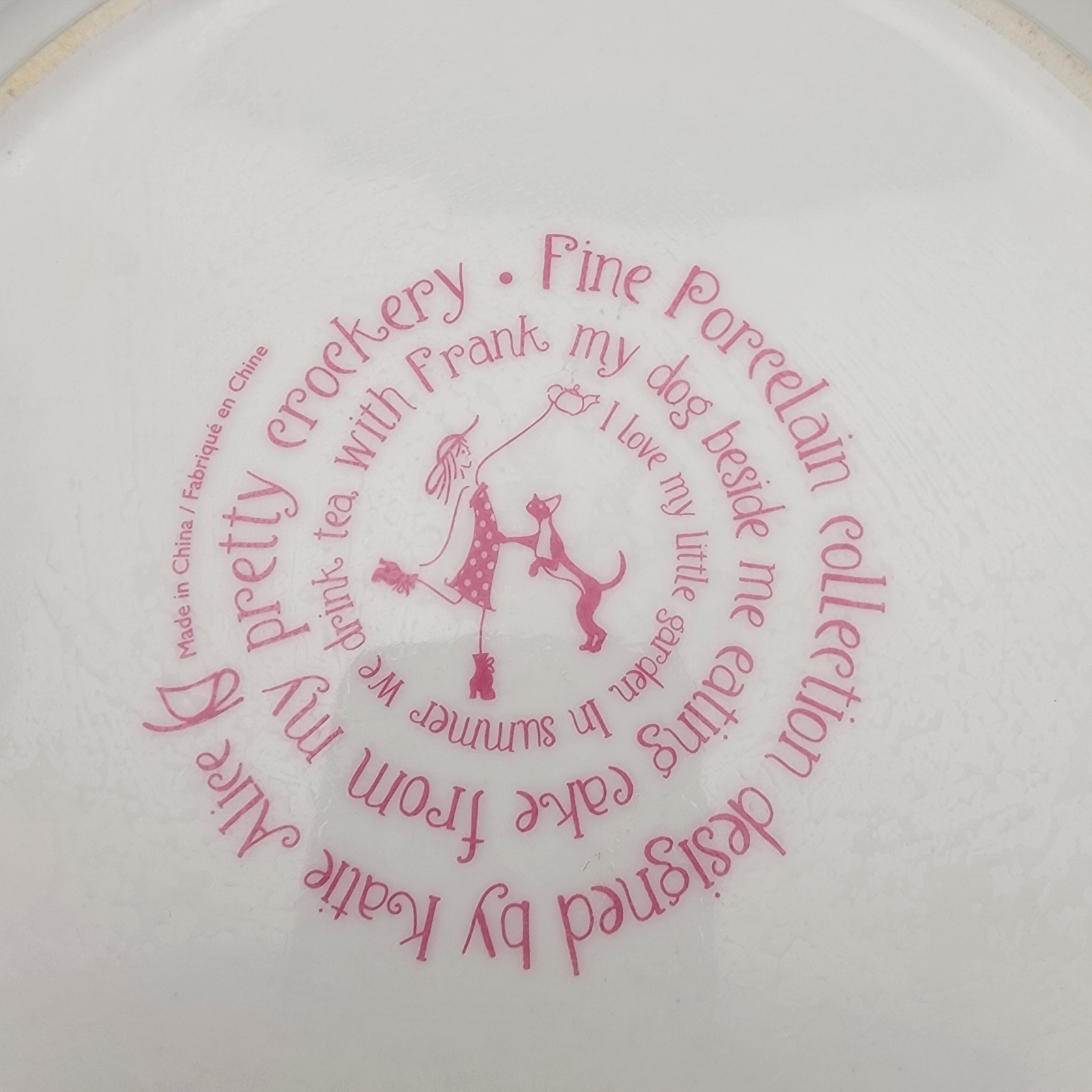 Katie Alice Country Cottage Garden Dinner Plate floral Roses retired rare 11 In