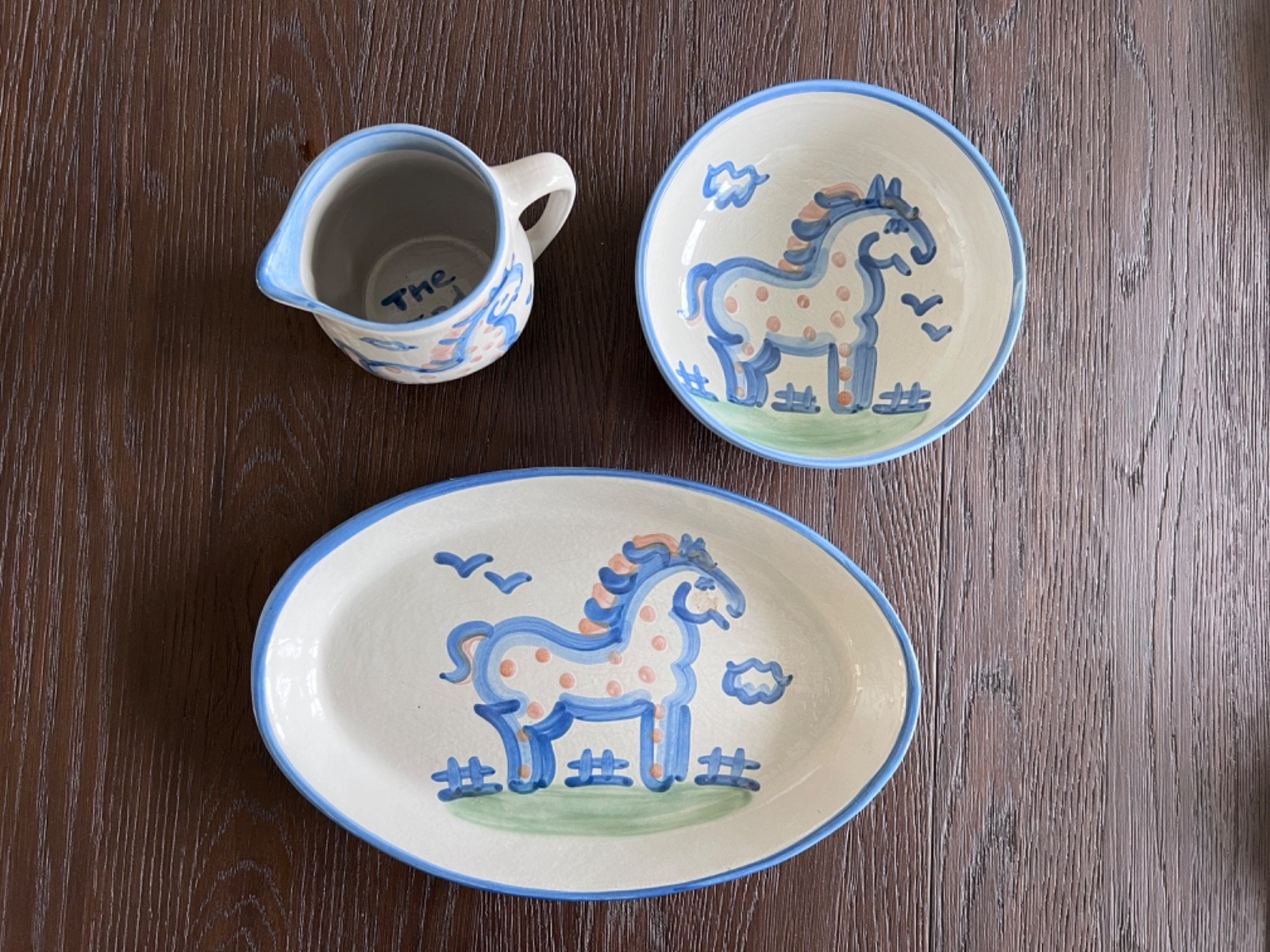 Lovely Collection of Mary Alice Hadley Stoneware, Country Scene, 41 Pieces