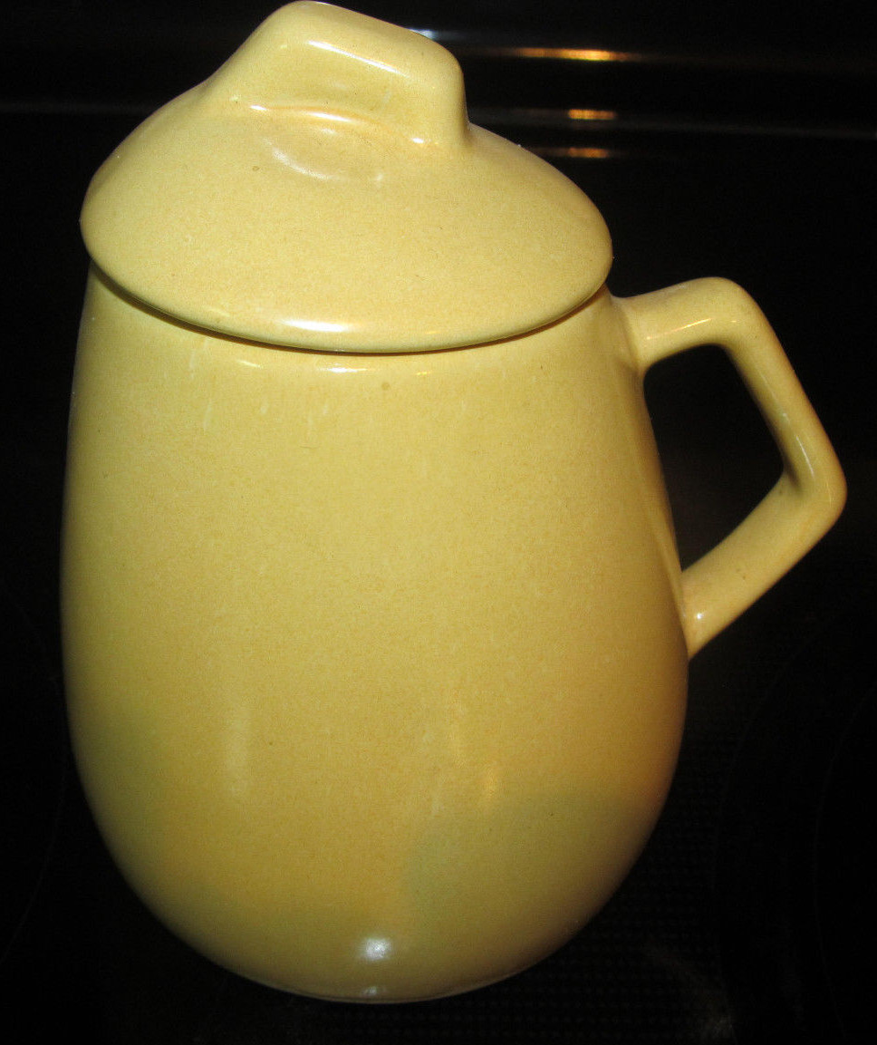 La Solana Mustard Yellow Sugar Bowl Ware Solanaware Mid Century Modern