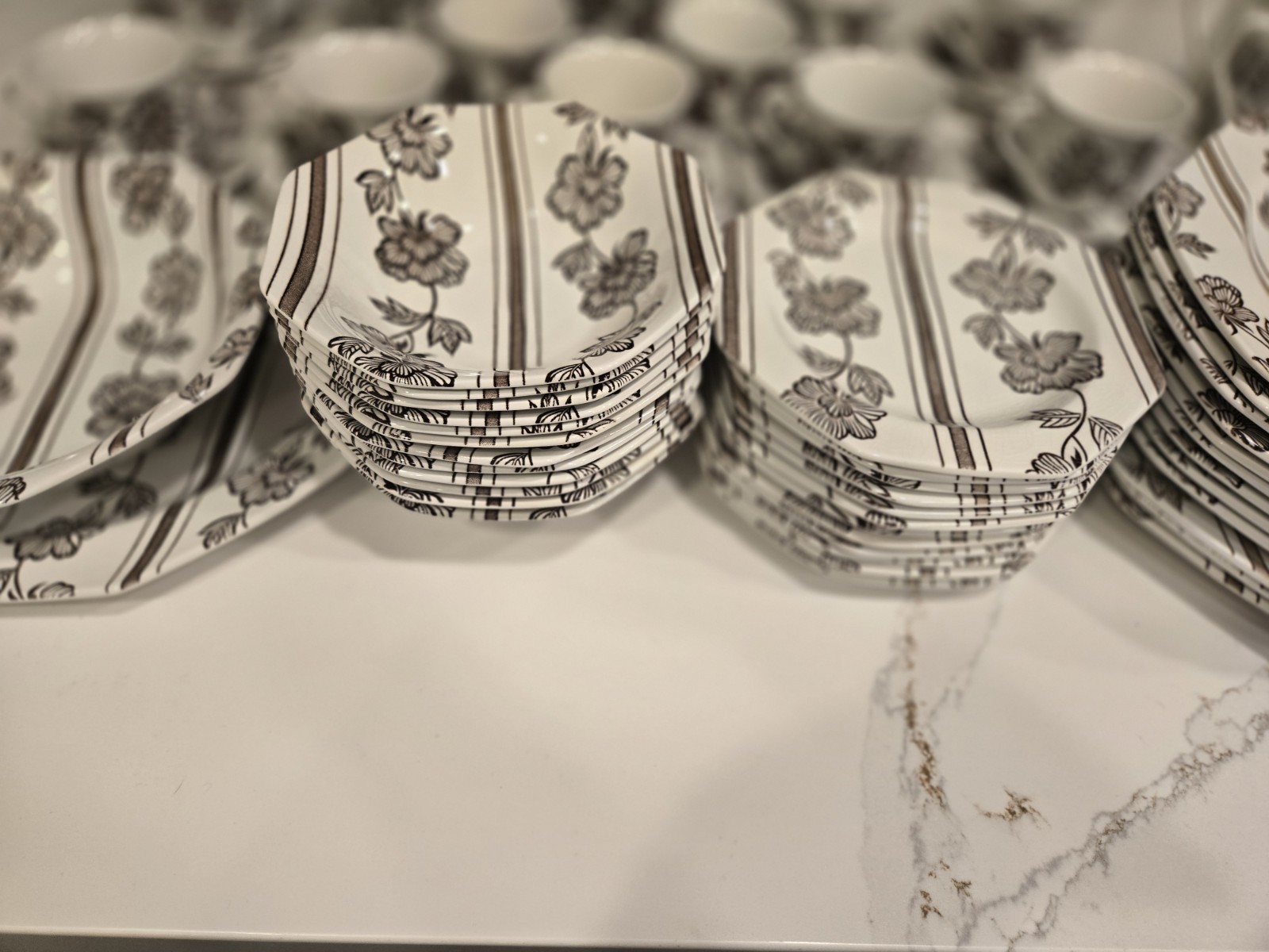 J&G Meakin Royal Staffordshire Lotus Ironstone dinnerware, Place Setting For 12