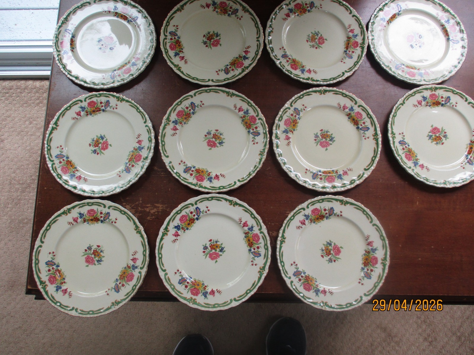 11 – Vintage Grindley England THE ELSA 6 1/2″ Bread Plates