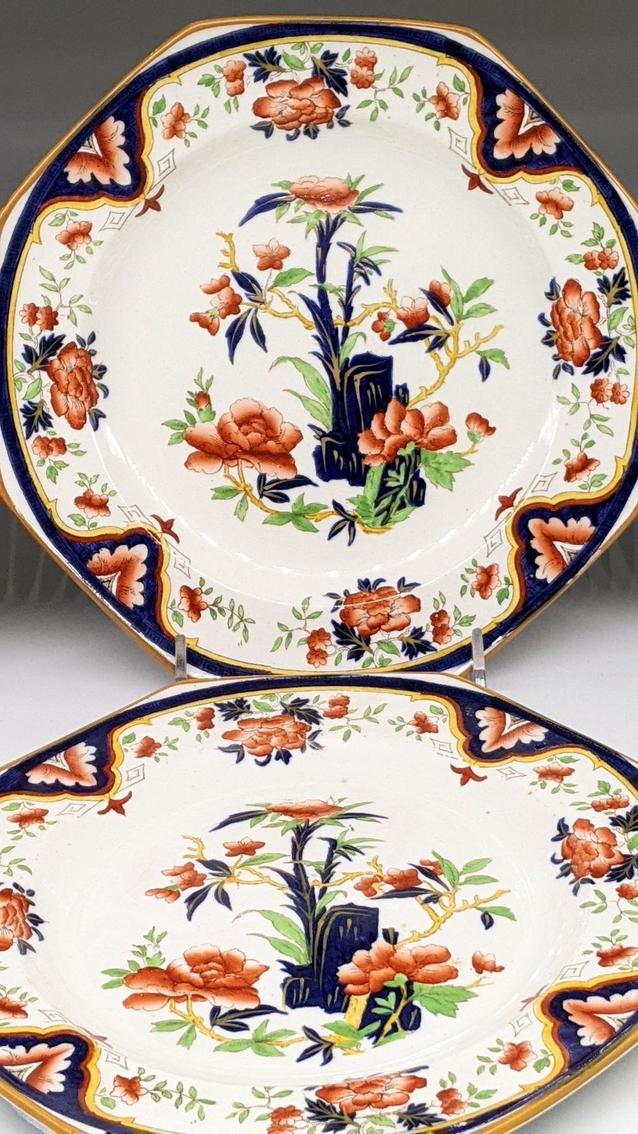 Antique Wedgwood NANKIN Salad Plates Plate SET 6 1868