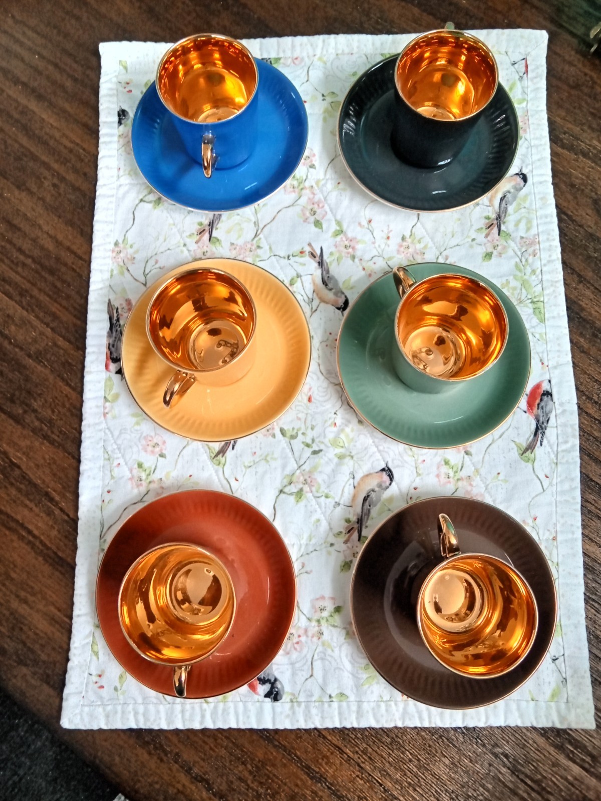Norwegian cups and saucers. 80 years old.
