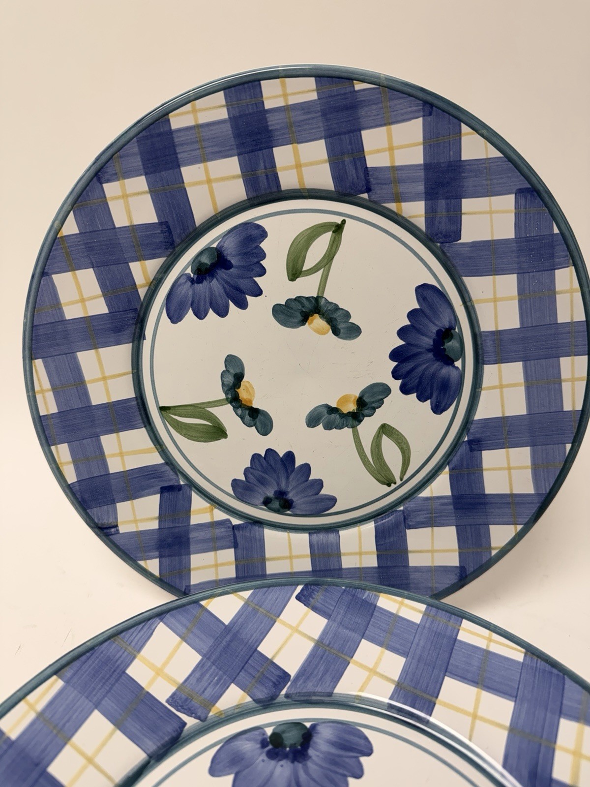 CALECA ARIOSO ITALIAN POTTERY DINNER PLATES SET OF FOUR New