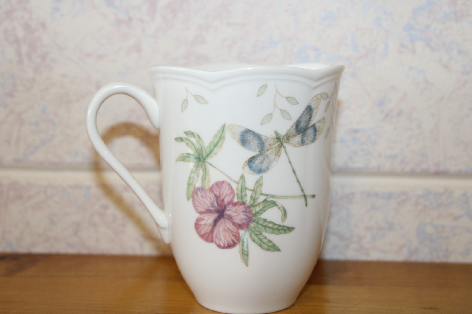 Lenox® “Dragonfly” Bone China Coffee Cup Mug with Butterfly and Bee
