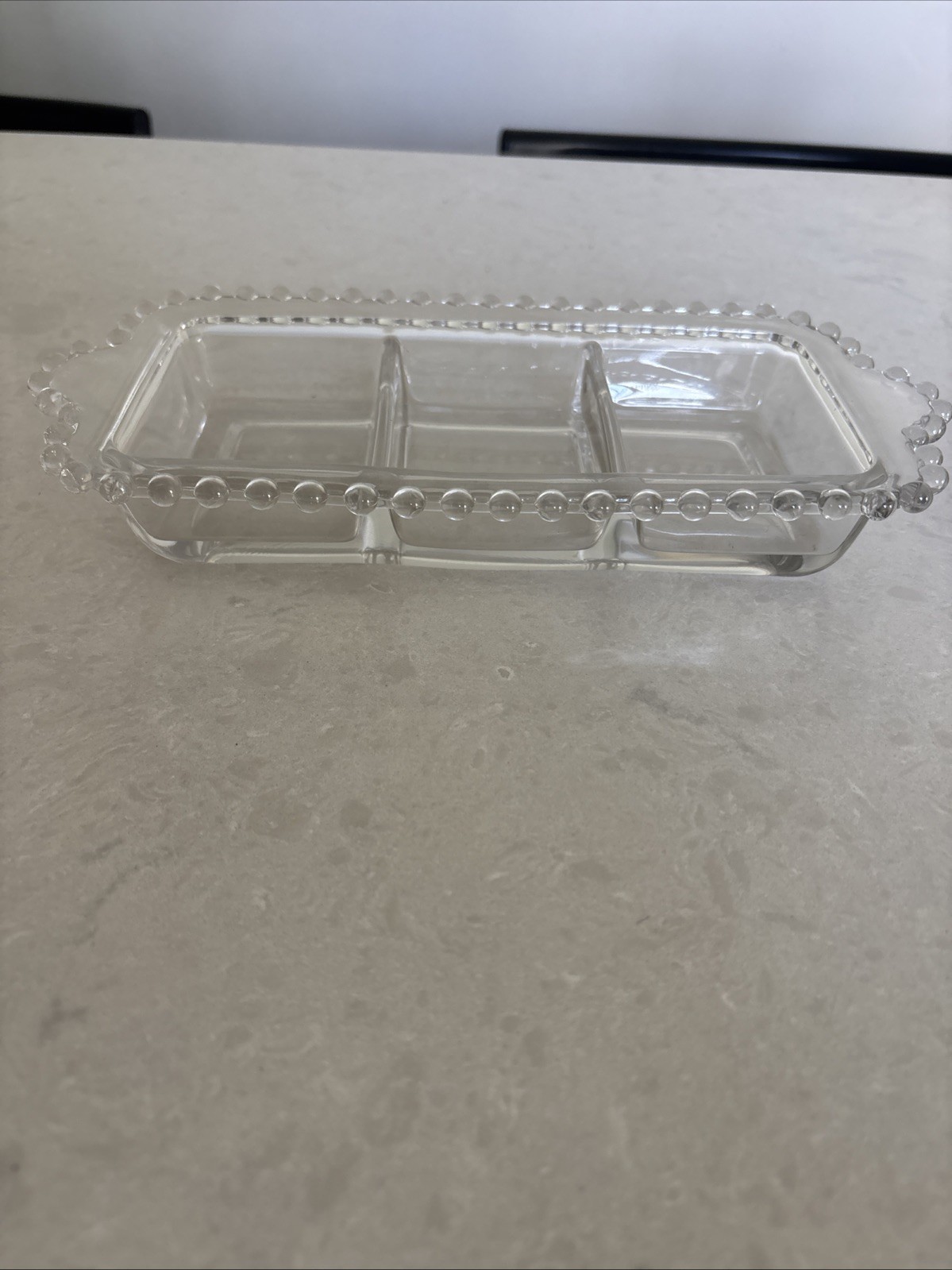 VTG Imperial Glass Ohio Candlewick Relish Tray