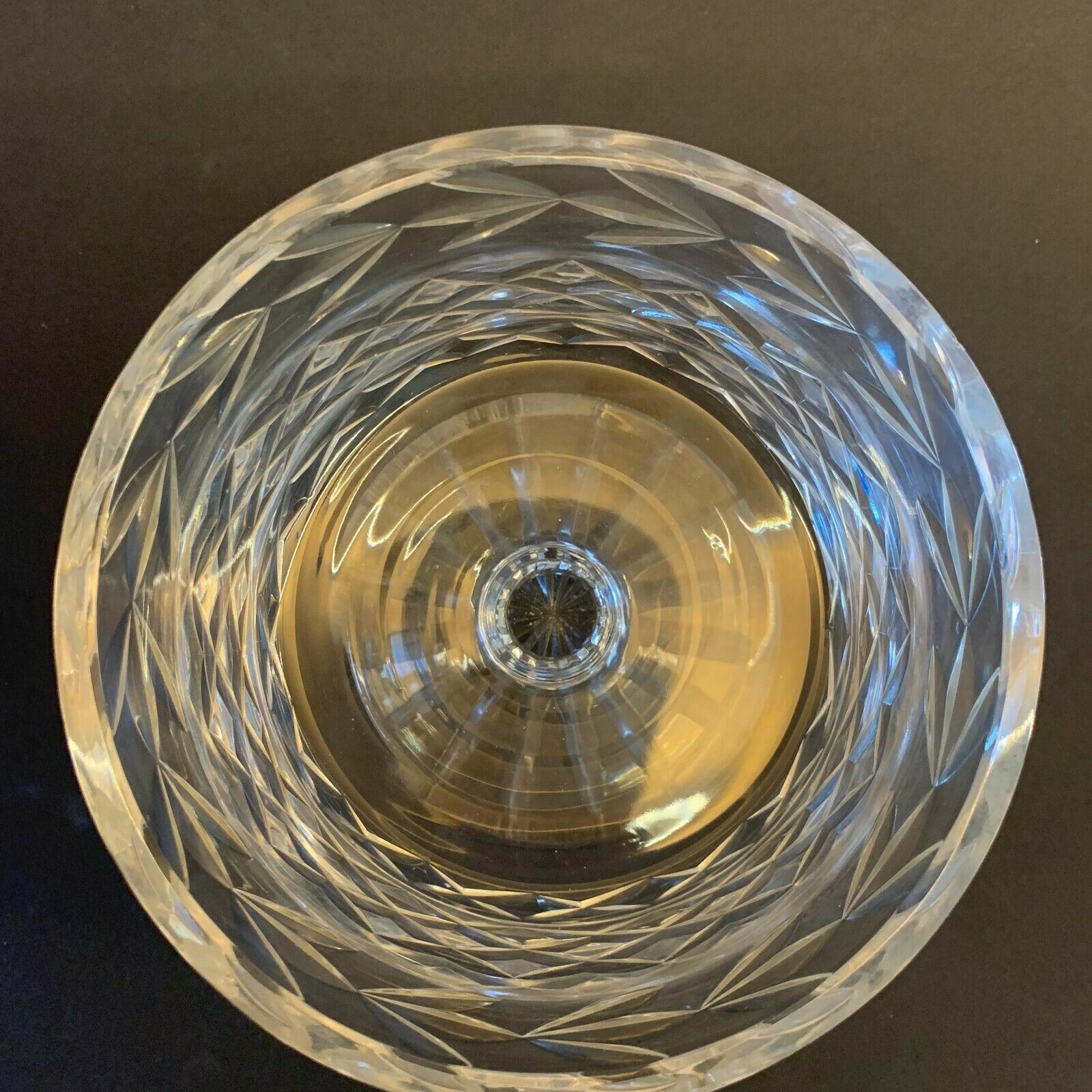 Vintage Tyrone Crystal FOOTED PEDESTAL CANDY DISH Bowl Ireland Signed