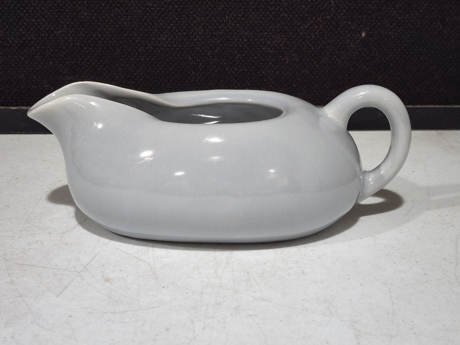 RARE HOLLYDALE CALIFORNIA MALIBU MODERN GRAY GRAVY SAUCE BOAT MCM 1948