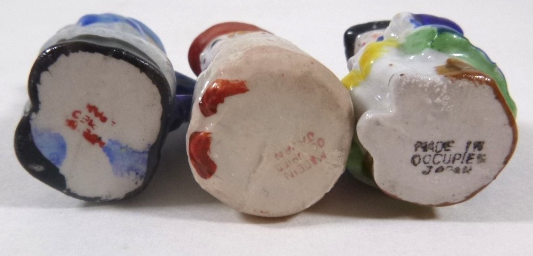 Vintage 1940s Colonial Style Figures Creamers-Made in Occupied Japan-Set of 3