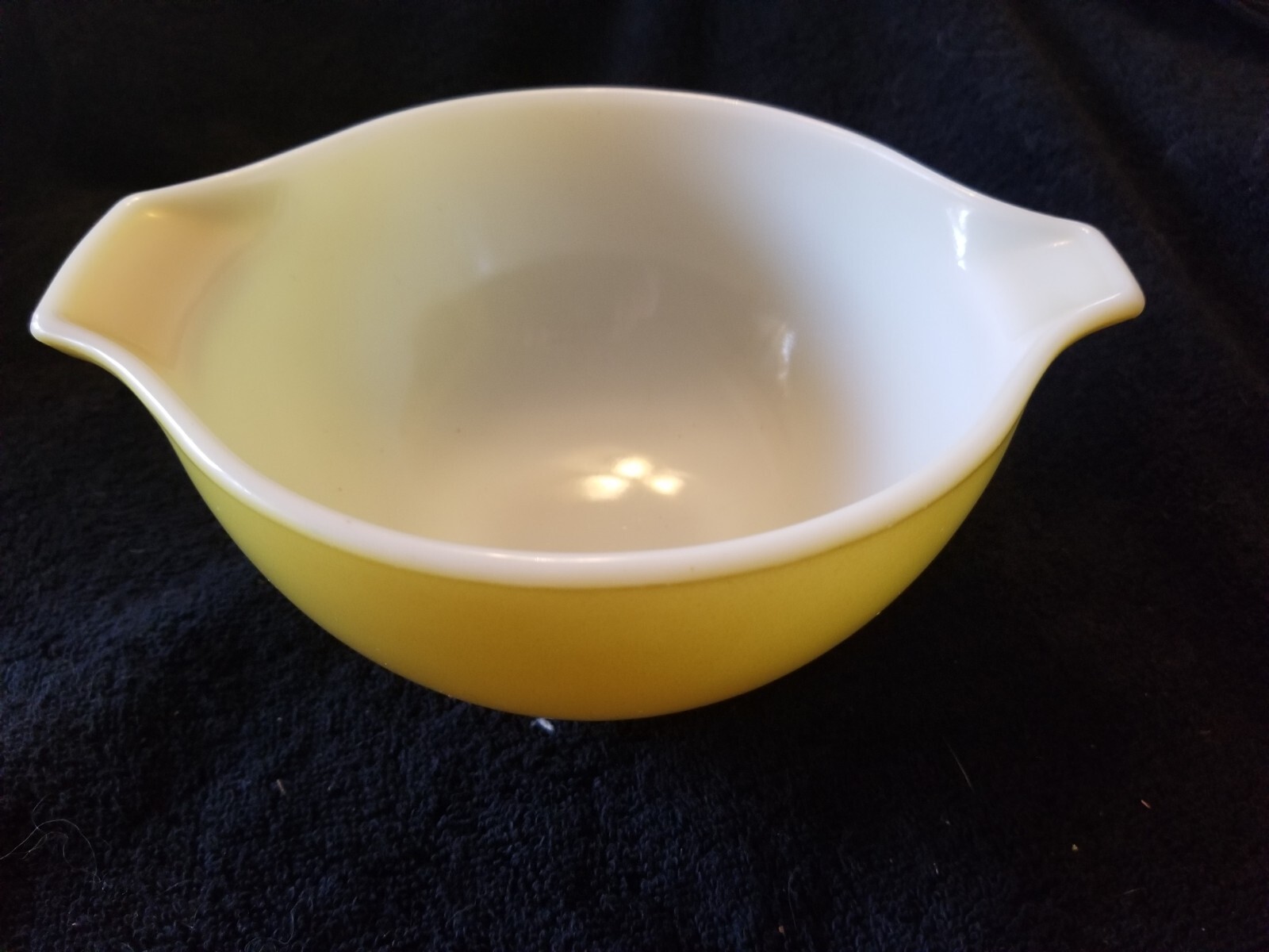 Vintage Pyrex 35 Small Yellow Cinderella Mixing Bowl Nesting 1 1/2 Pt