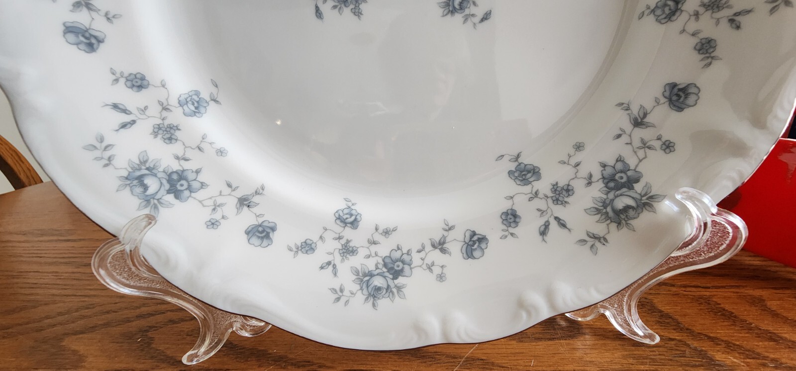 Blue Garland Dinner Plate (s) 10″ Porcelain Johann Haviland White Blue Platinum!
