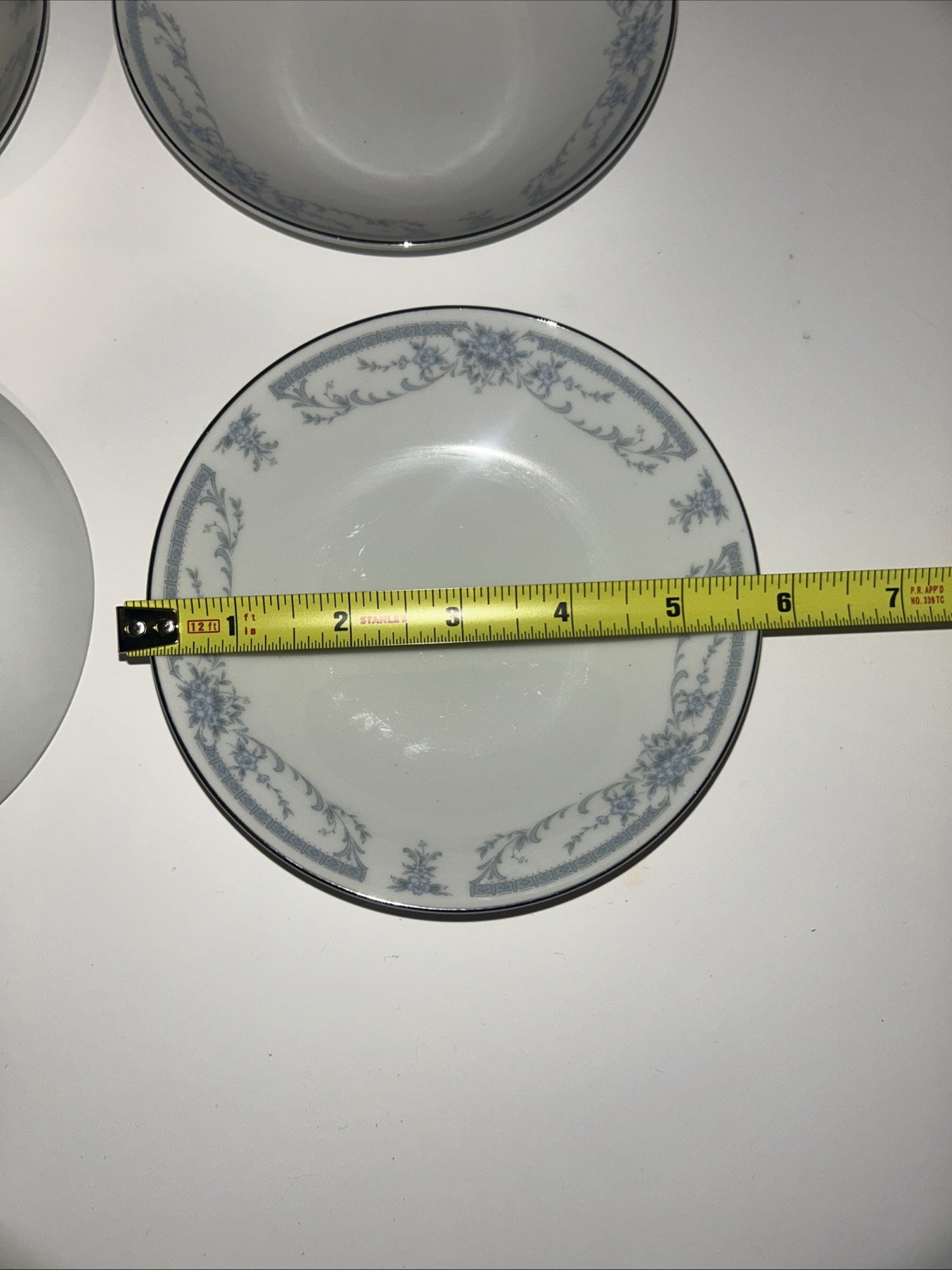 Vintage Sheffield “Blue Whisper ” Fine China Dessert Bowls Set Of 4