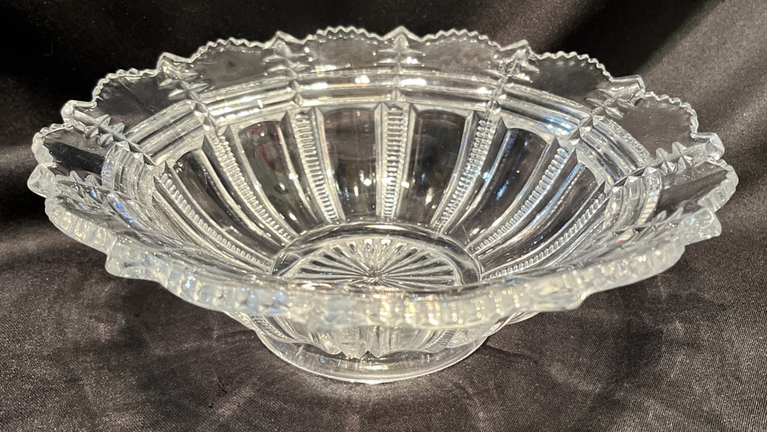 Antique Paris Bryce Higbee And Company Early American, Pattern Glass Bowl