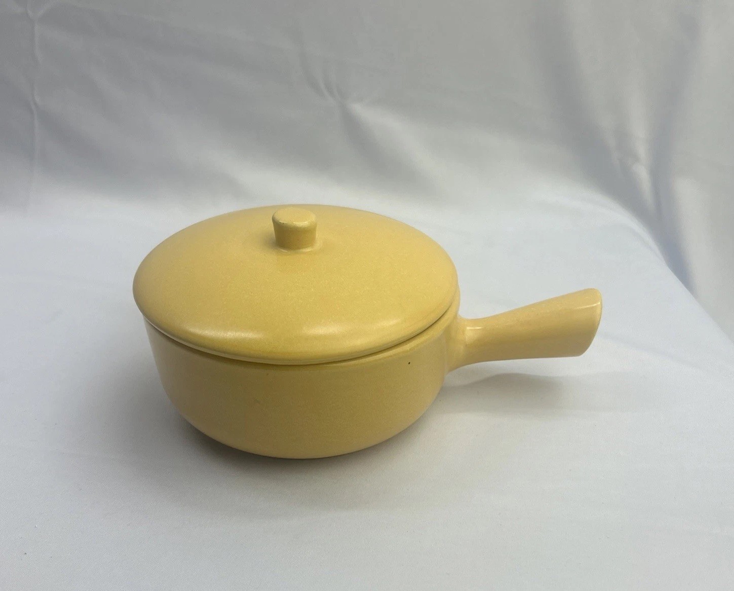 Vintage La Solana Yellow Casserole Dish with Lid and Handle