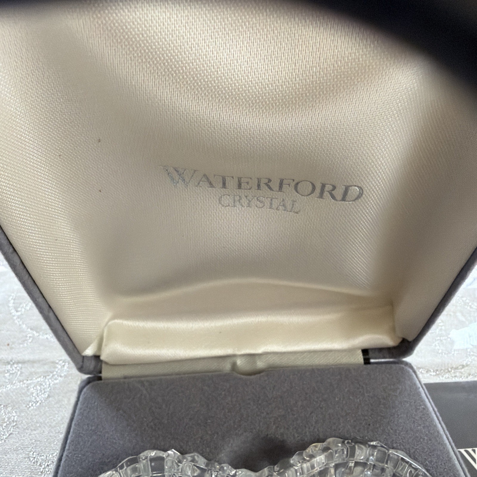 Retired Waterford Crystal Heart Ring Dish 3.5″ in Original Display Box NEW