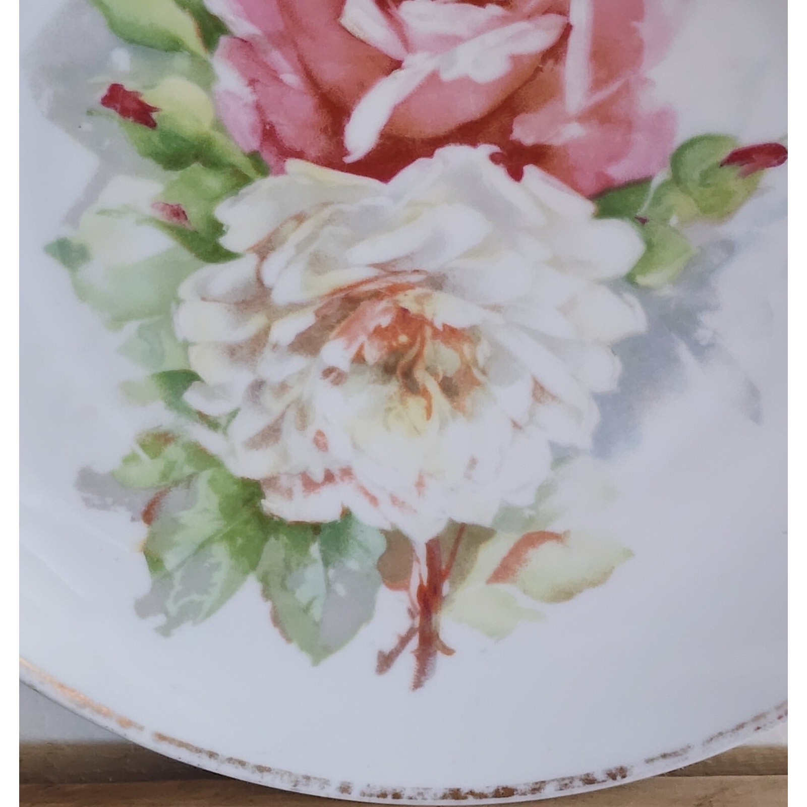 1899-1918 Antique Floral Hand Painted Plate 8 3/4″ O & E G Royal Austria