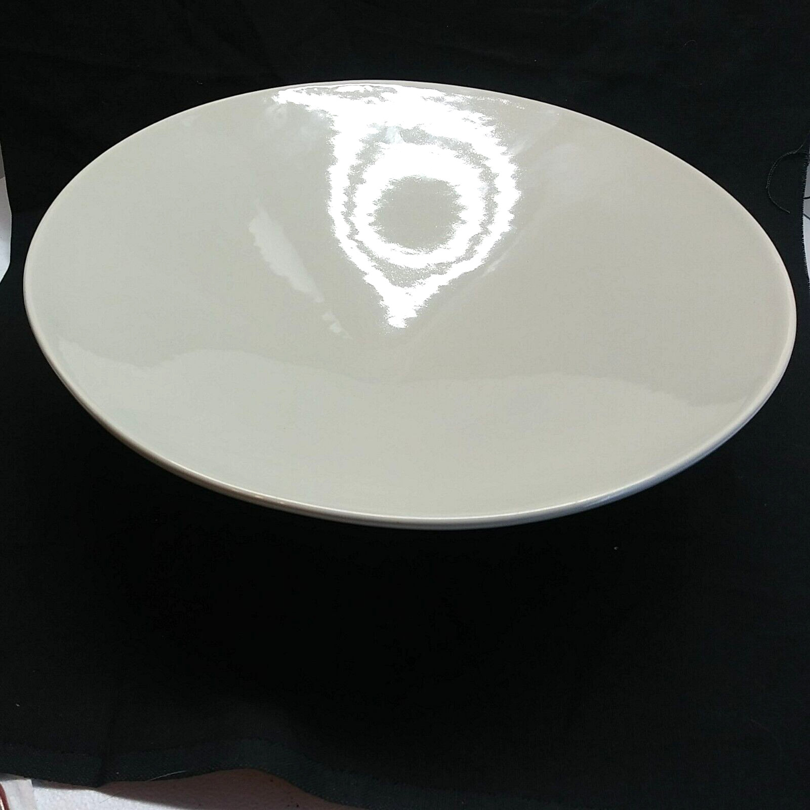 Vintage Haeger Warm Gray Pedestal Bowl Centerpiece #3295 Made in the USA 13.75″