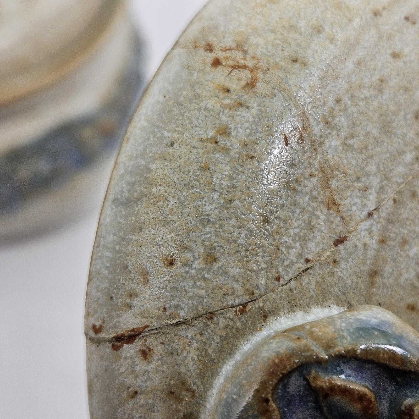 Handmade Studio Art Pottery Kitchen Canister Jar Set Of 3 Blue Gray Tan Windsor