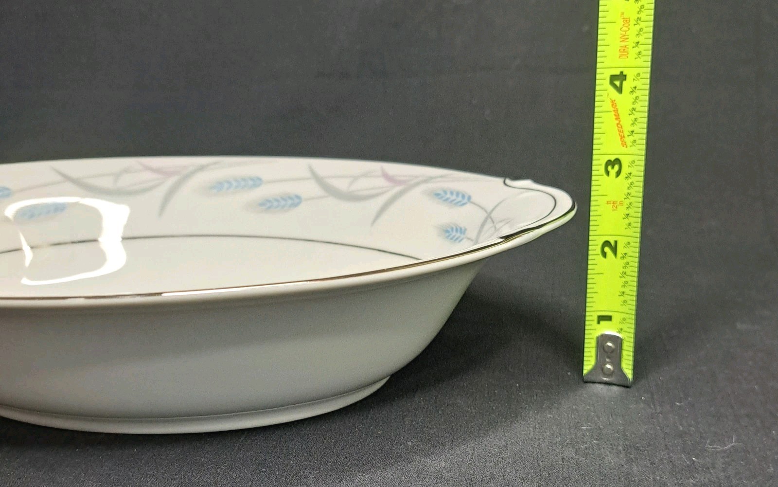 Valmont China Royal Wheat Oval Serving Bowl 11″ Vintage