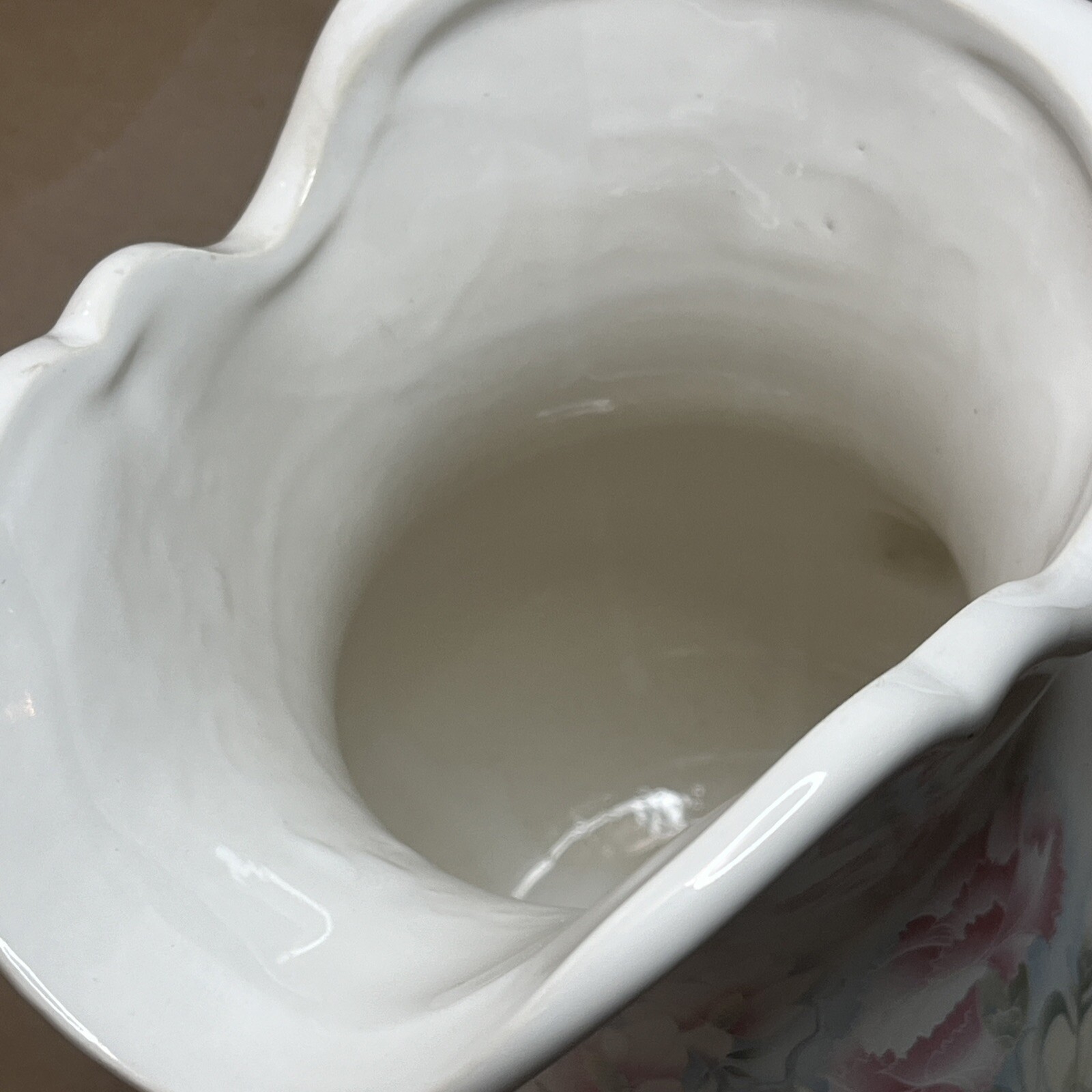 McCoy 7549 Vintage Rose Pitcher 9 Inch No Chips Or Cracks