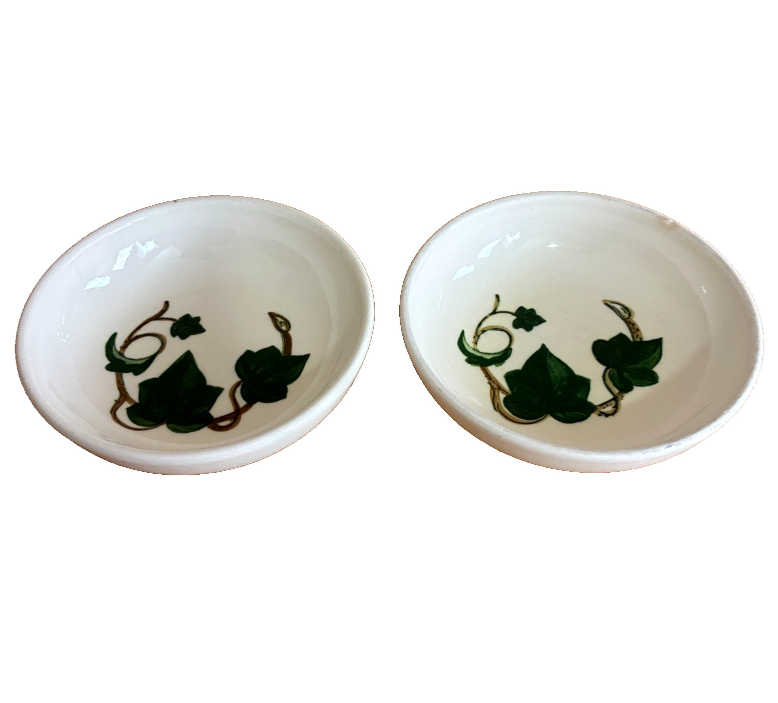 2 VTG Metlox California Ivy Poppytrail Berry Dessert Bowls 5″ Hand Painted